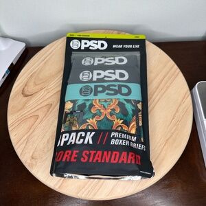 PSD 3 Pack Core Standard Boxer Briefs Regal Cheetah Size Large NEW